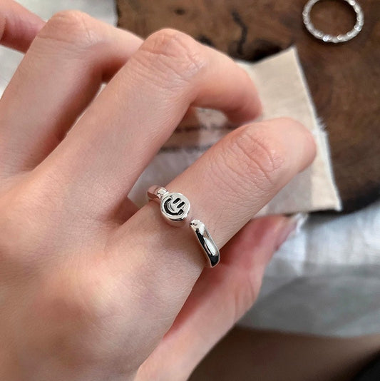 Adjustable Geometric Sterling Silver Ring