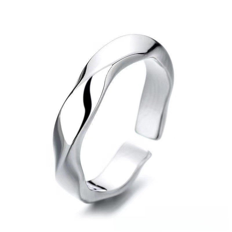 Adjustable Geometric Twist Pattern Ring