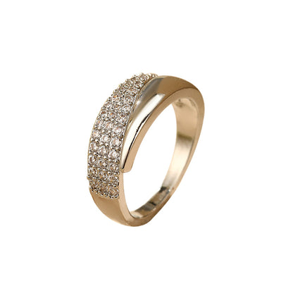 Adjustable Geometric Zircon Ring