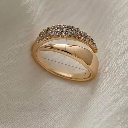 Adjustable Geometric Zircon Ring