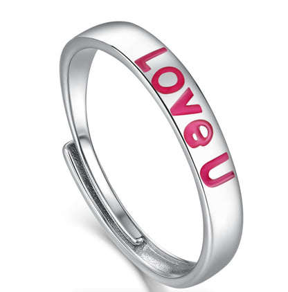 Adjustable Glow Star Moon Sterling Silver Ring