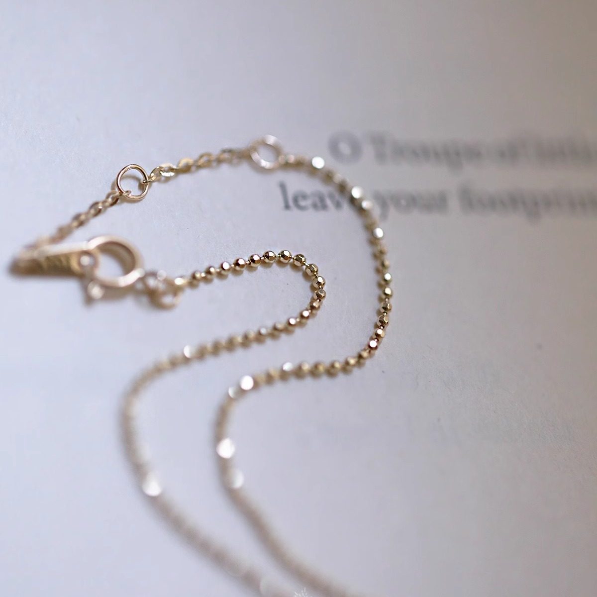 Adjustable Gold Bead Bracelet