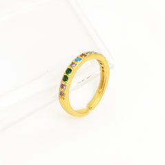 Colored zircon ring