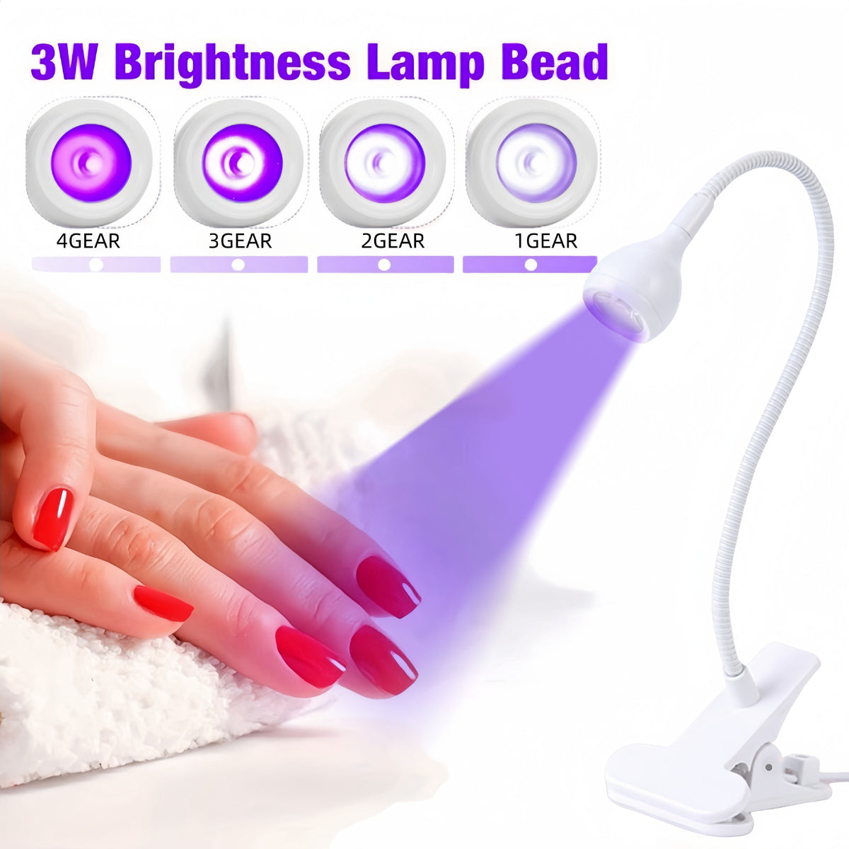 Adjustable Gooseneck UV Nail Curing Lamp