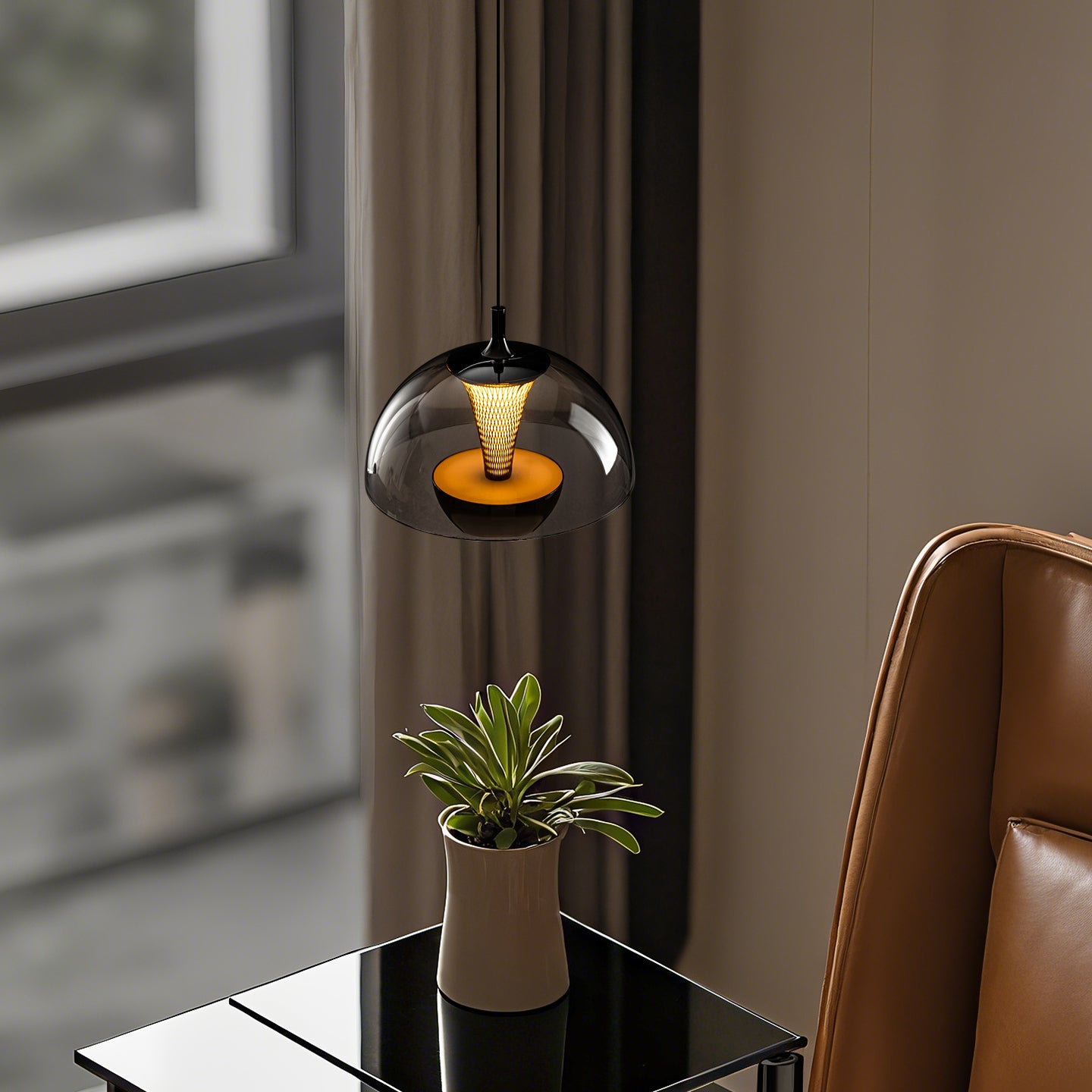 Adjustable Hand-Sweep Control Pendant Light