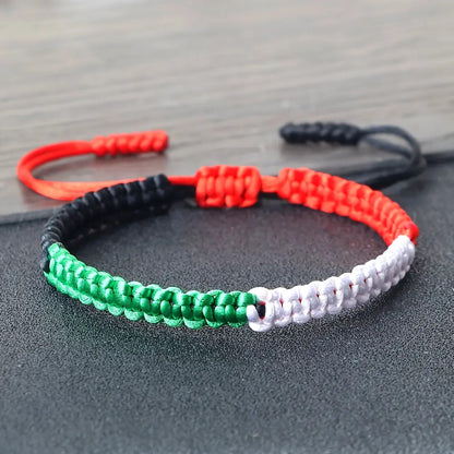 Adjustable Hand-Woven Flag Color Bracelet