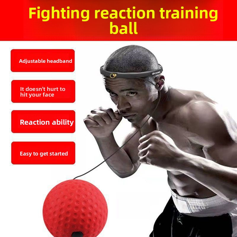 Adjustable Head-Mounted Boxing Reaction Ball with Rope for Training