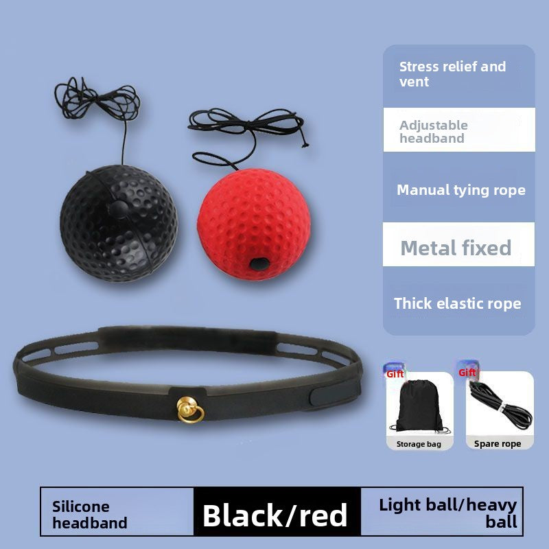 Adjustable Head-Mounted Boxing Reaction Ball with Rope for Training