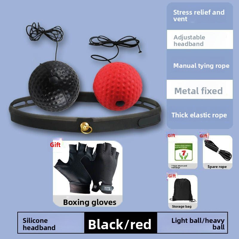 Adjustable Head-Mounted Boxing Reaction Ball with Rope for Training