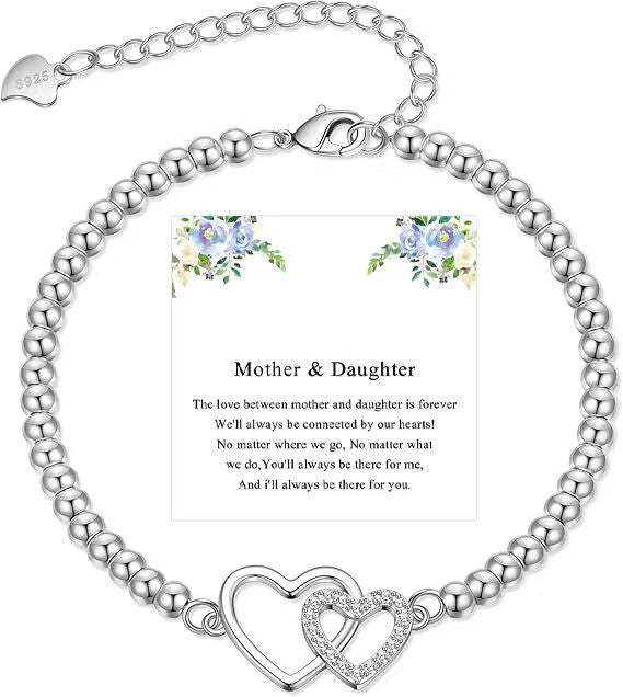 Adjustable Heart Bracelet with Diamond Accents