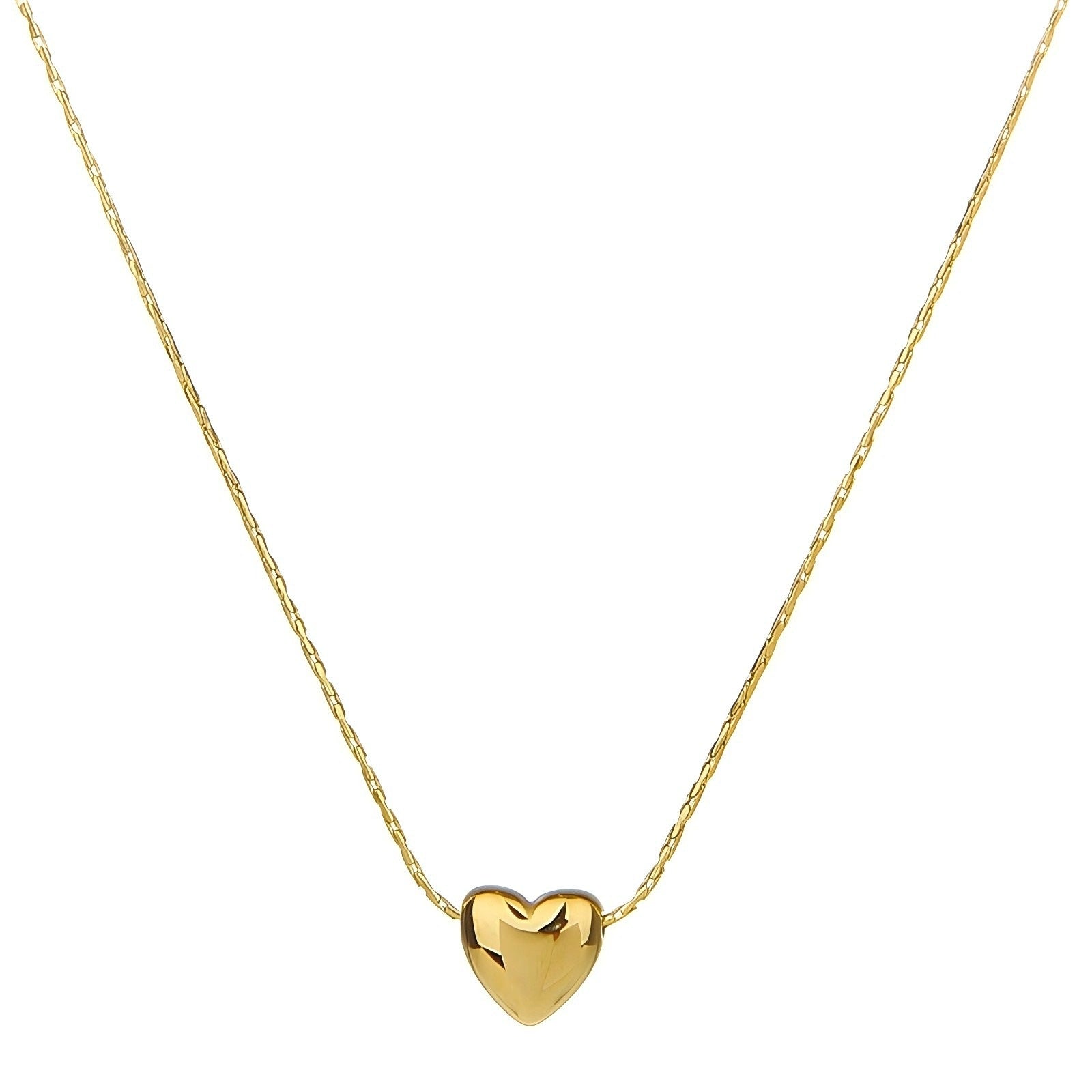 Adjustable Heart Pearl Embroidery Alloy Necklace
