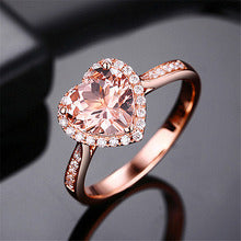 Adjustable Heart Shape Simulated Moissanite Ring
