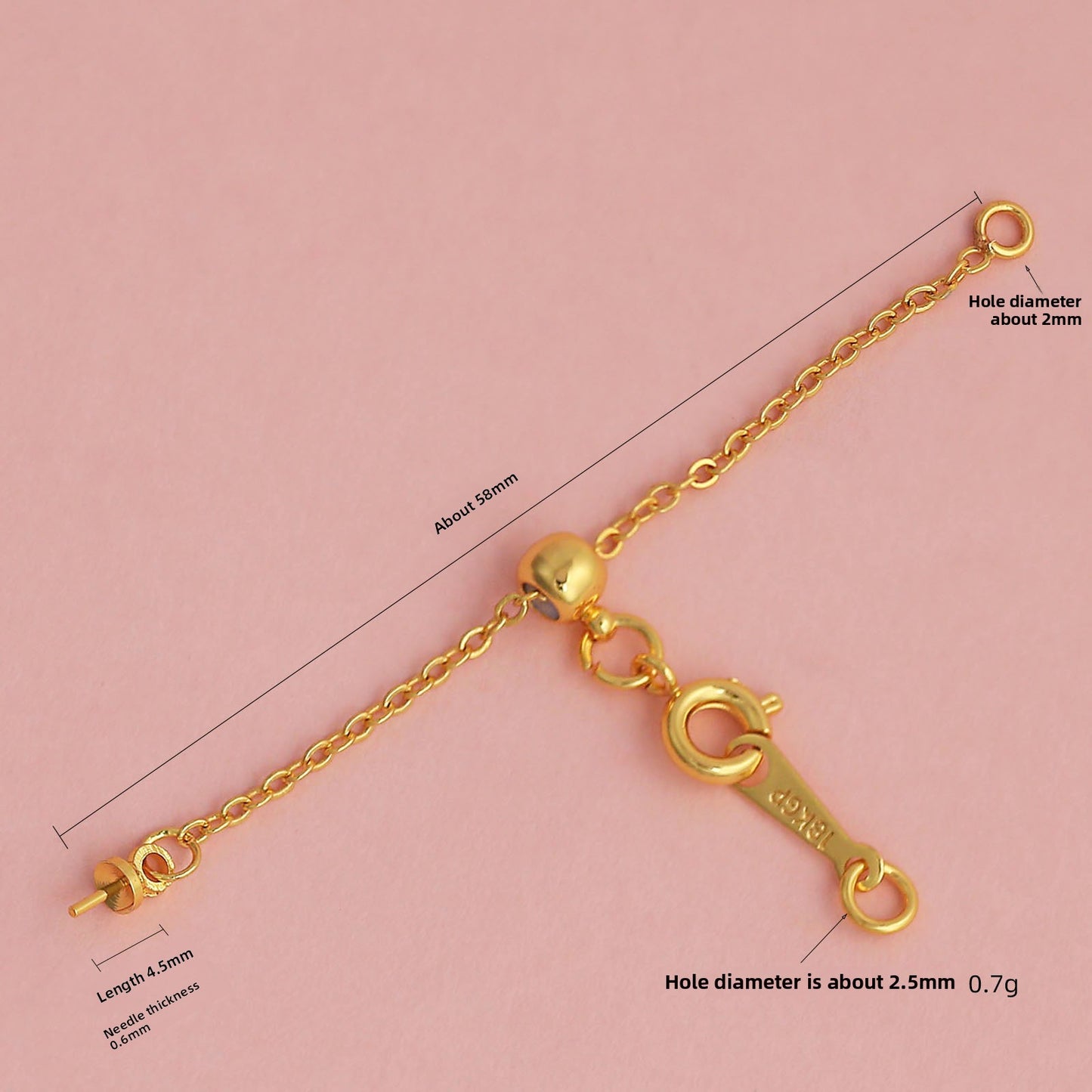 Adjustable Heart Tail Extension Chain for Jewelry