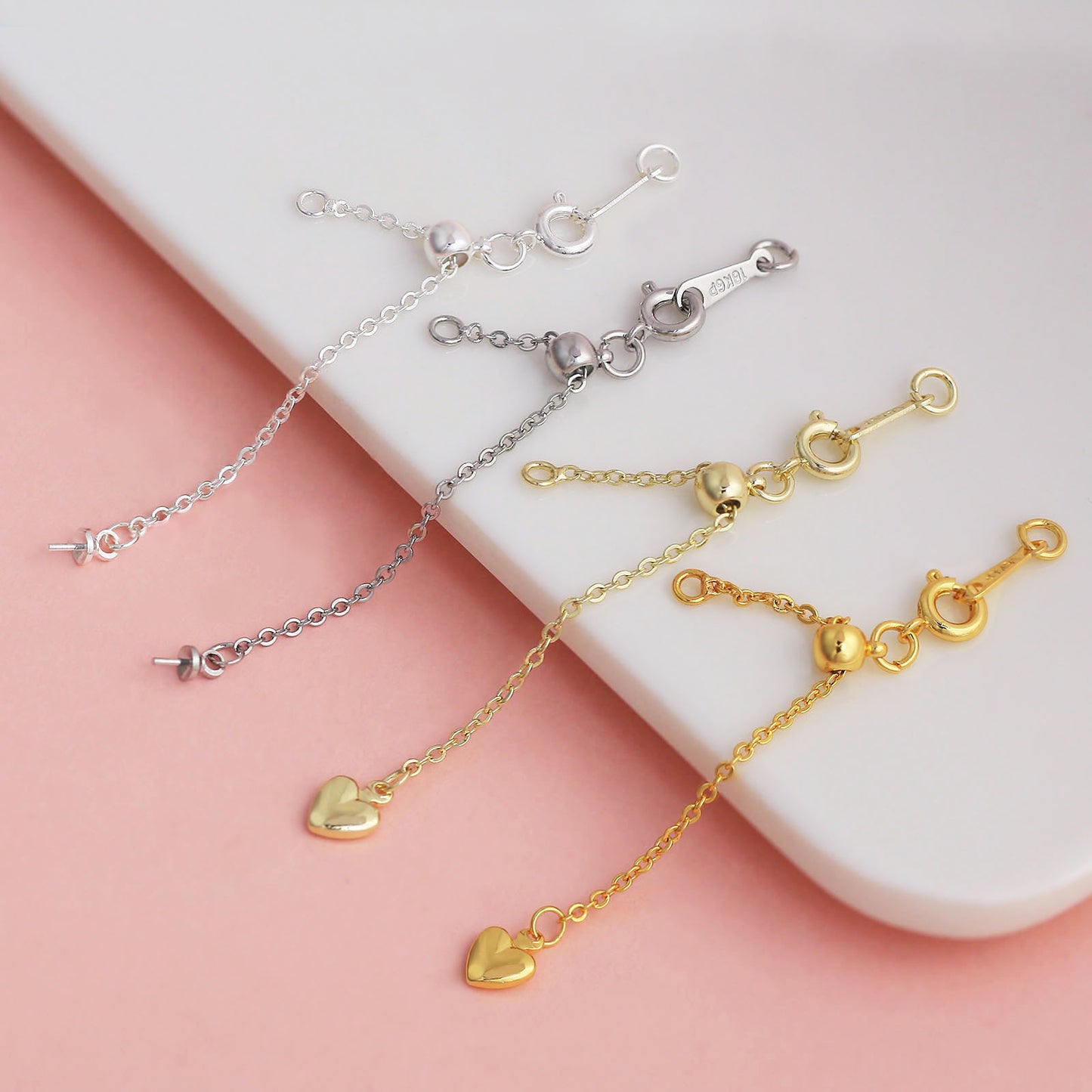 Adjustable Heart Tail Extension Chain for Jewelry
