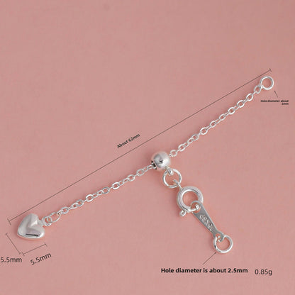 Adjustable Heart Tail Extension Chain for Jewelry