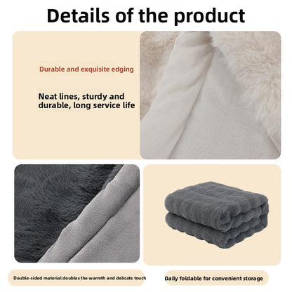 Adjustable Heating Flannel Plush Blanket