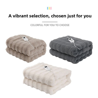 Adjustable Heating Flannel Plush Blanket
