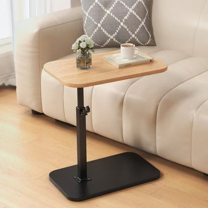 Adjustable Height Bedside Table with Flip Top