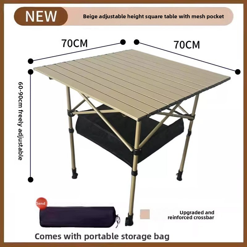Adjustable Height Outdoor Folding Table
