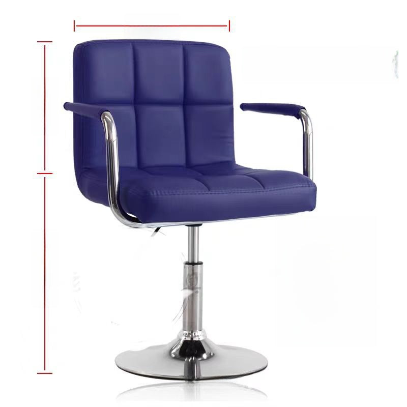 Adjustable Height Rotating Bar Stool with PU Leather Seat