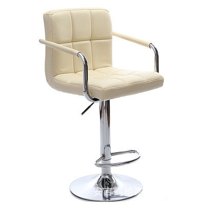Adjustable Height Rotating Bar Stool with PU Leather Seat