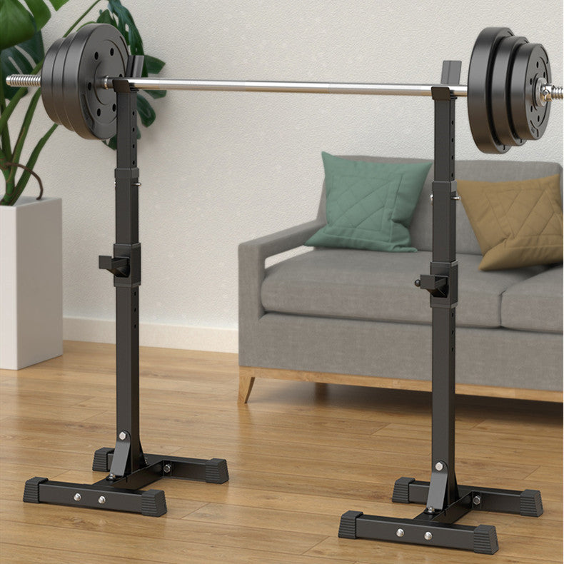 Adjustable Home Squat Rack with Barbell for Weightlifting