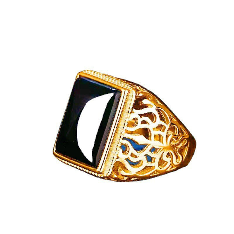 Adjustable Imitation Gemstone Ring