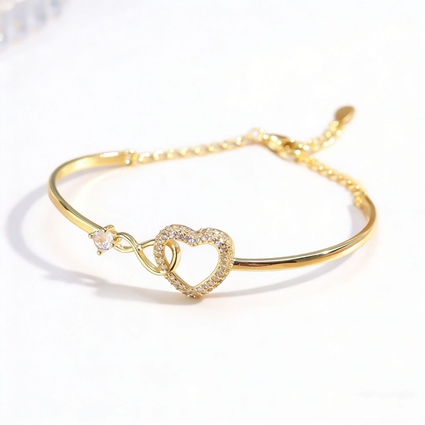 Adjustable Infinity Heart Bracelet