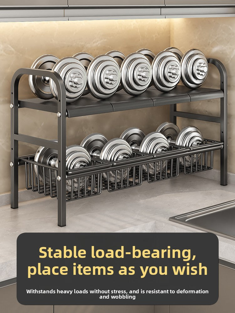 Adjustable Kitchen Sink Cabinet Storage Rack