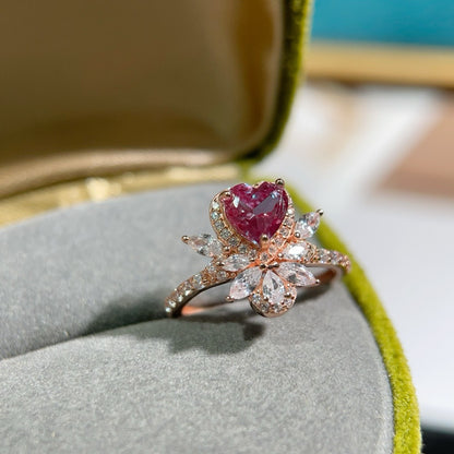 Adjustable Lab-Grown Alexandrite Silver Ring