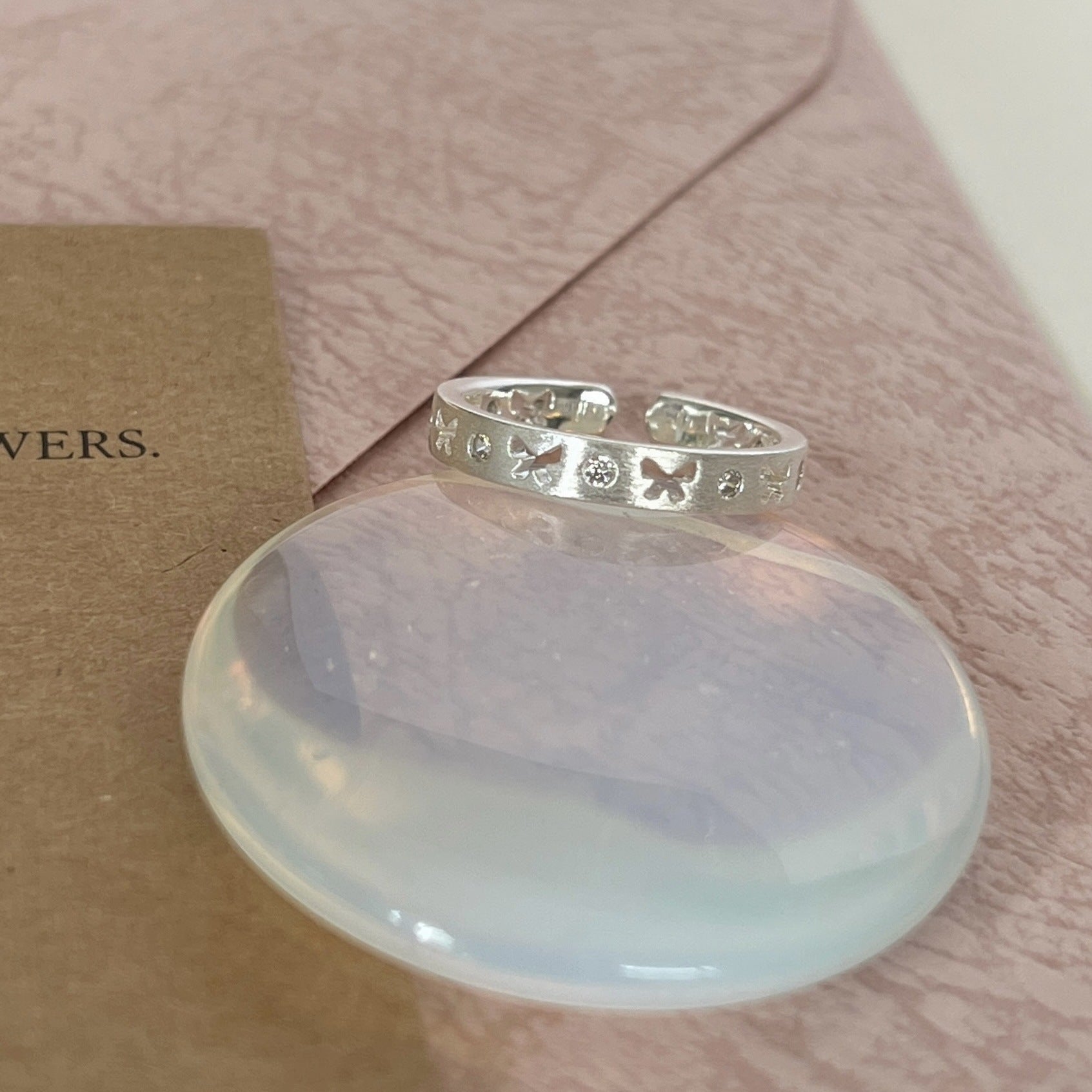Adjustable Layered Pearl Ring for Women