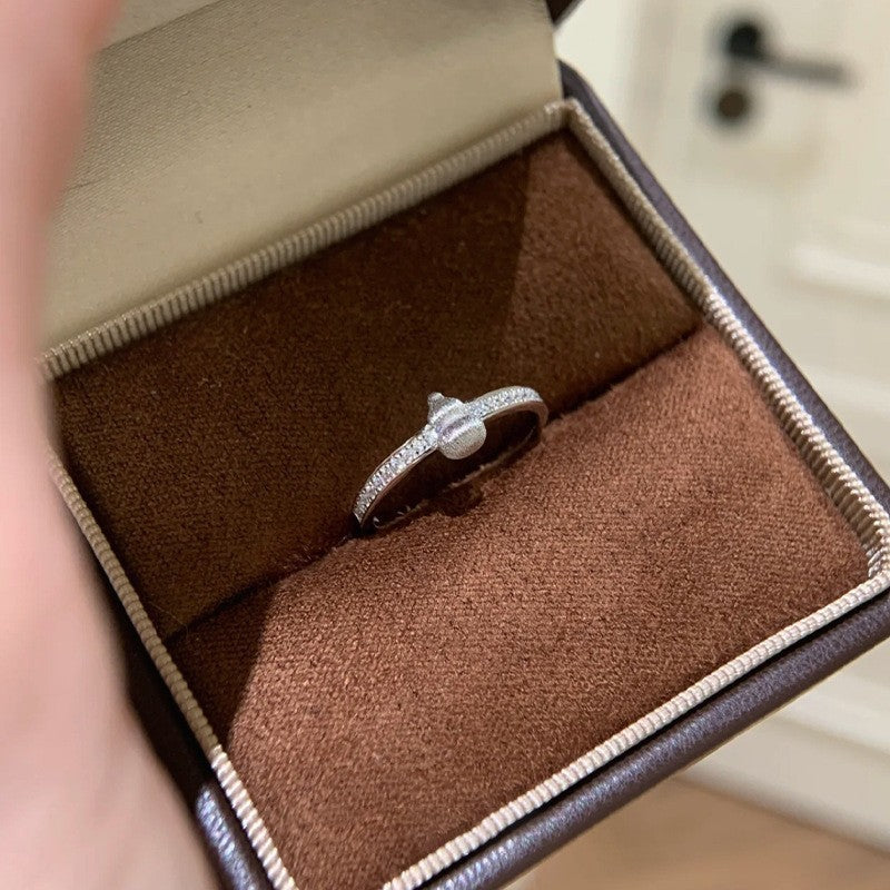 Adjustable Layered Pearl Ring for Women