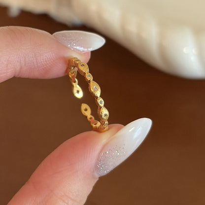Adjustable Layered Pearl Ring for Women