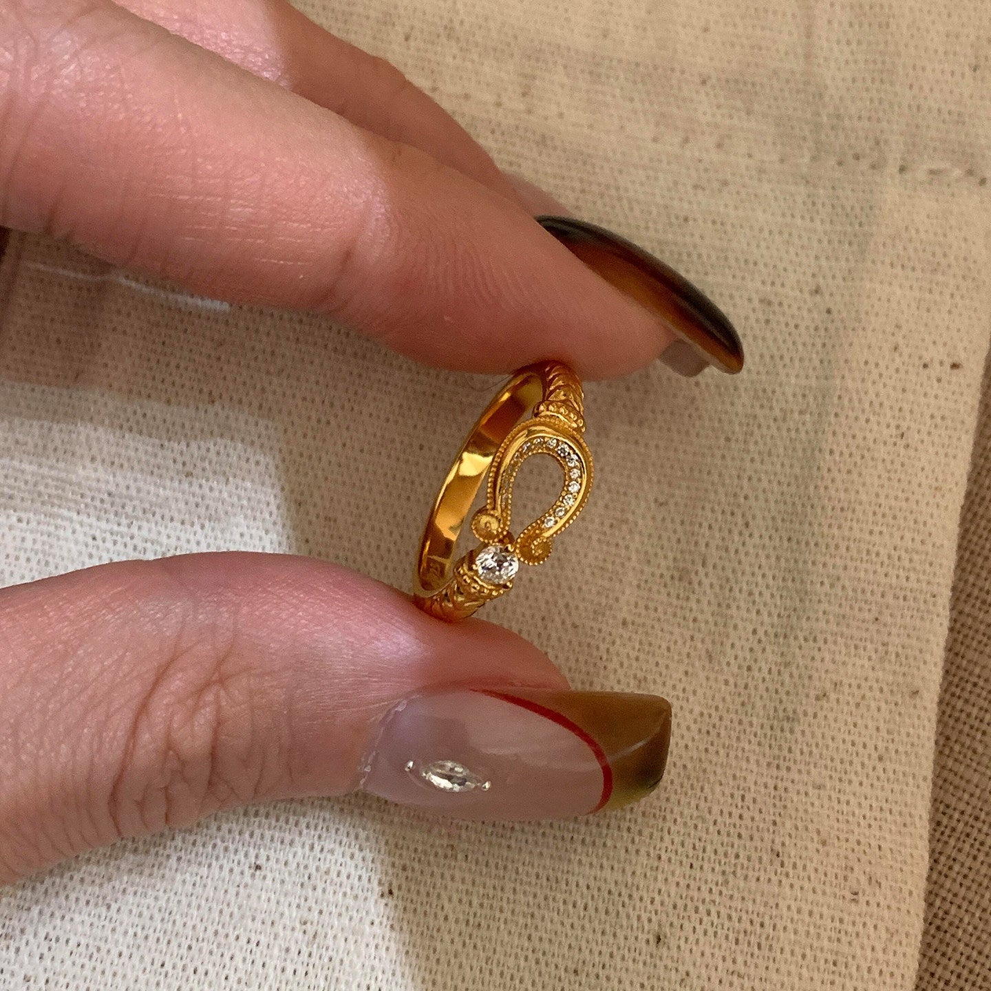 Adjustable Layered Pearl Ring for Women