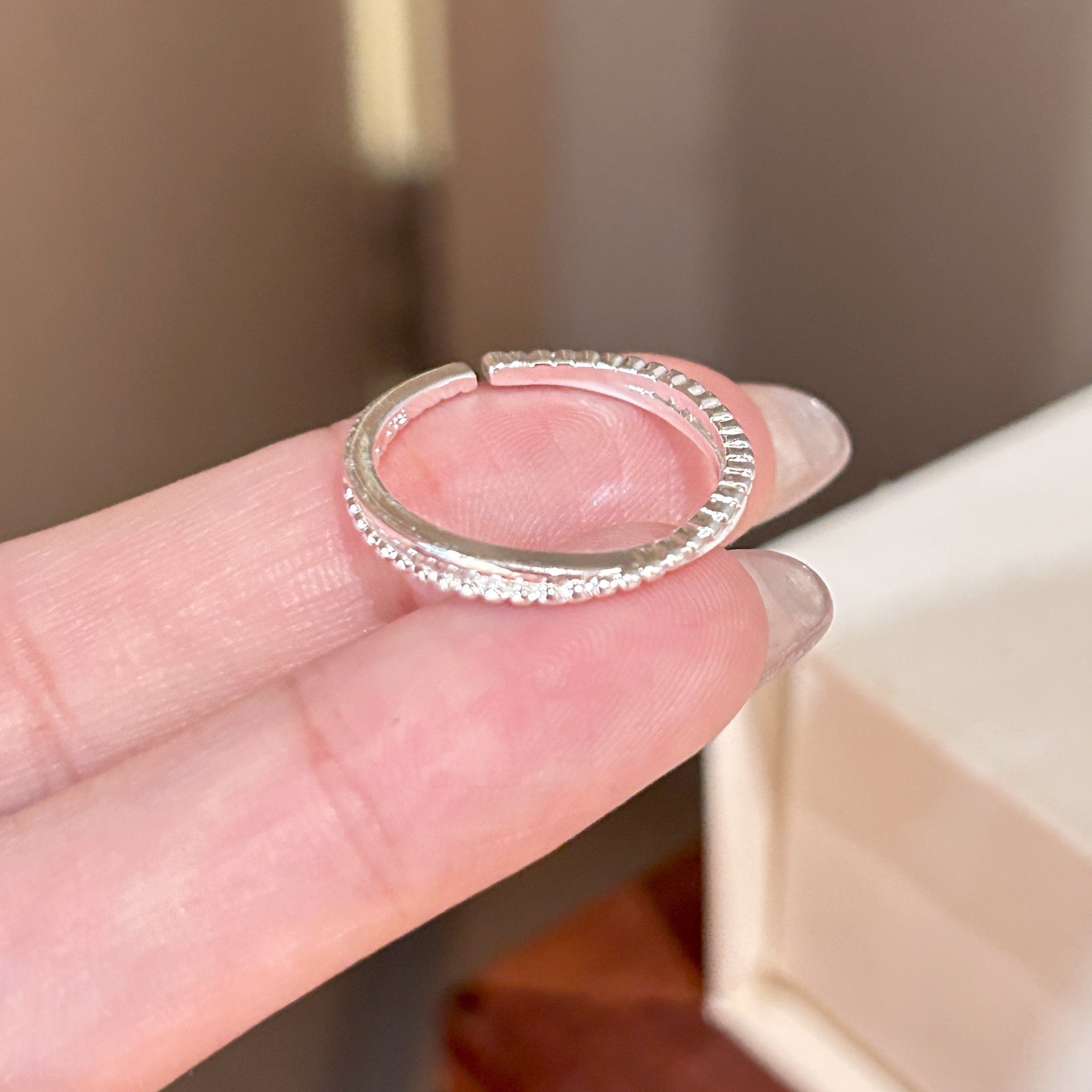 Adjustable Layered Pearl Ring for Women