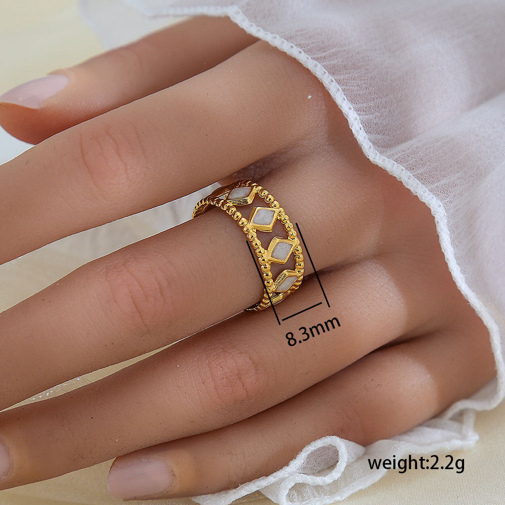 Adjustable Leaf Design Gold Plated Ring