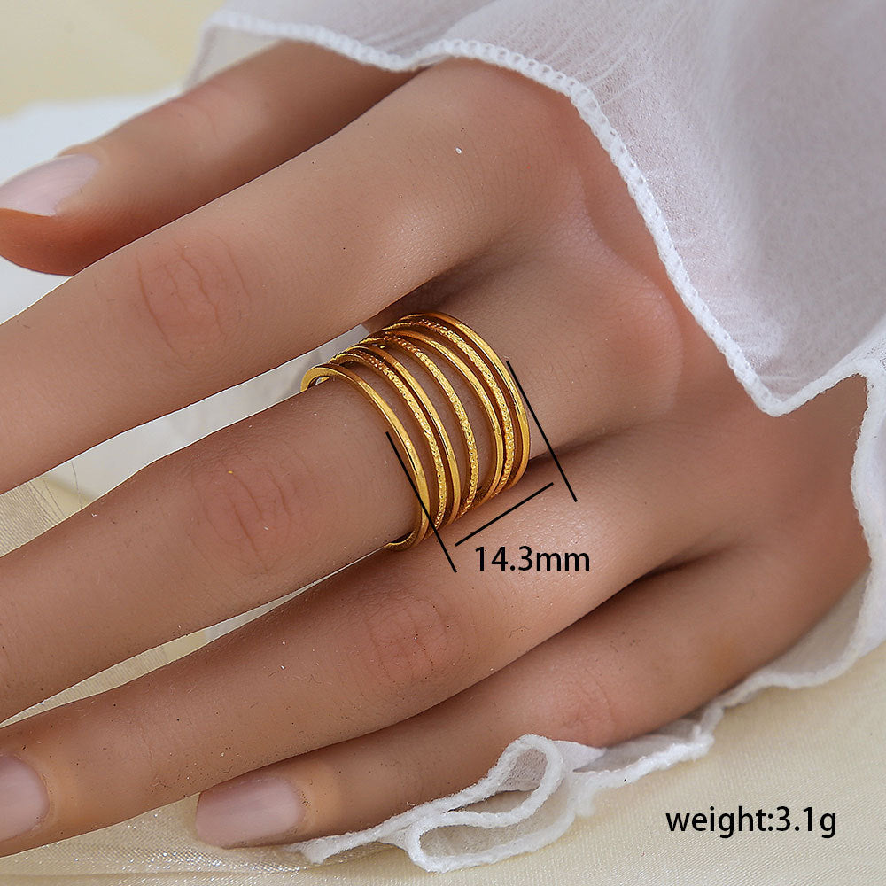 Adjustable Leaf Design Gold Plated Ring