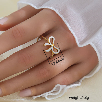 Adjustable Leaf Design Gold Plated Ring