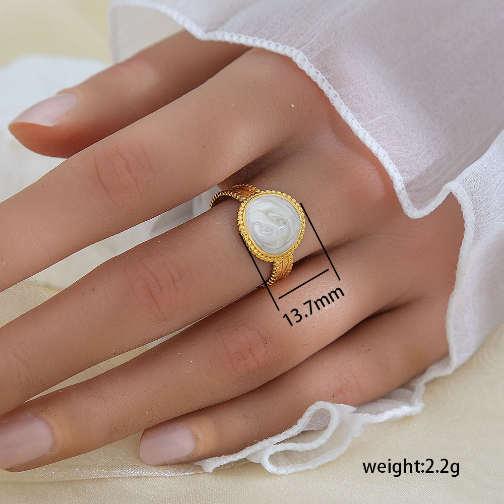 Adjustable Leaf Design Gold Plated Ring