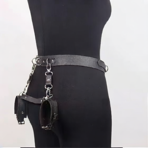 Adjustable Leather Bondage Pants