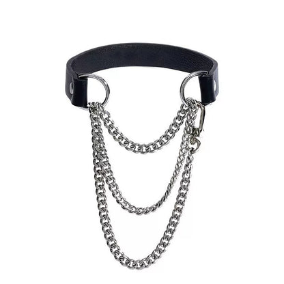 Adjustable Leather Choker Necklace