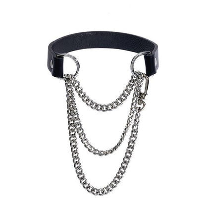 Adjustable Leather Choker Necklace