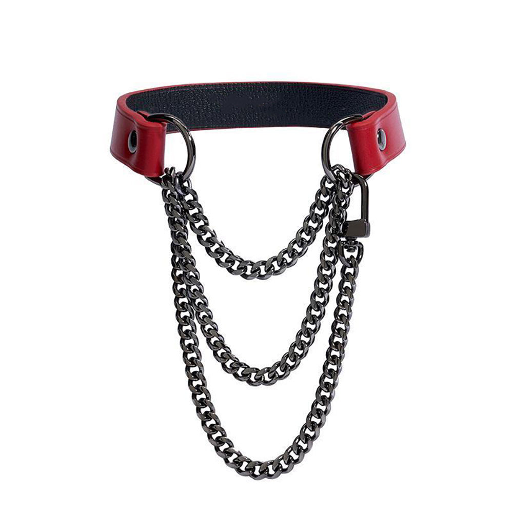 Adjustable Leather Choker Necklace
