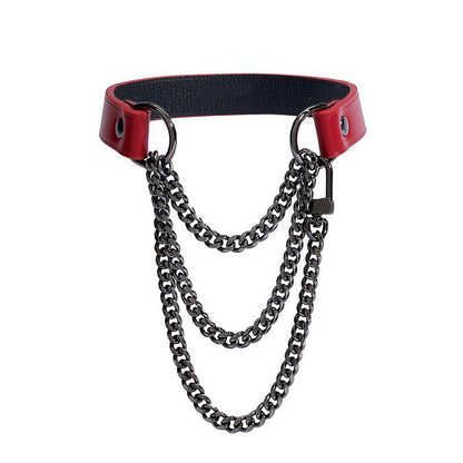 Adjustable Leather Choker Necklace