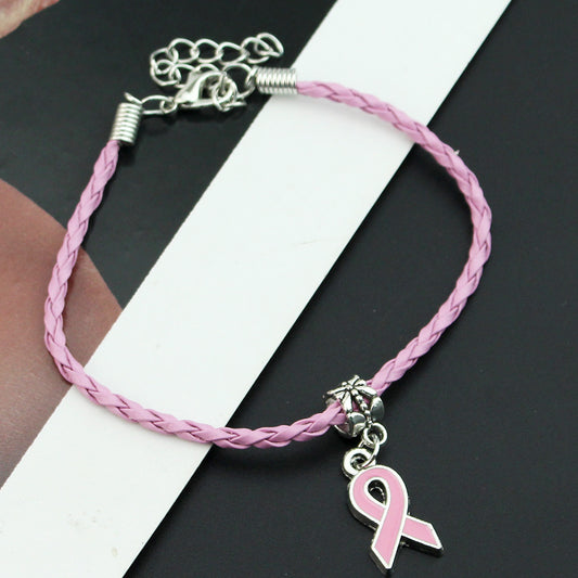 Adjustable Leather Cord Cat's Eye Bead Bracelet