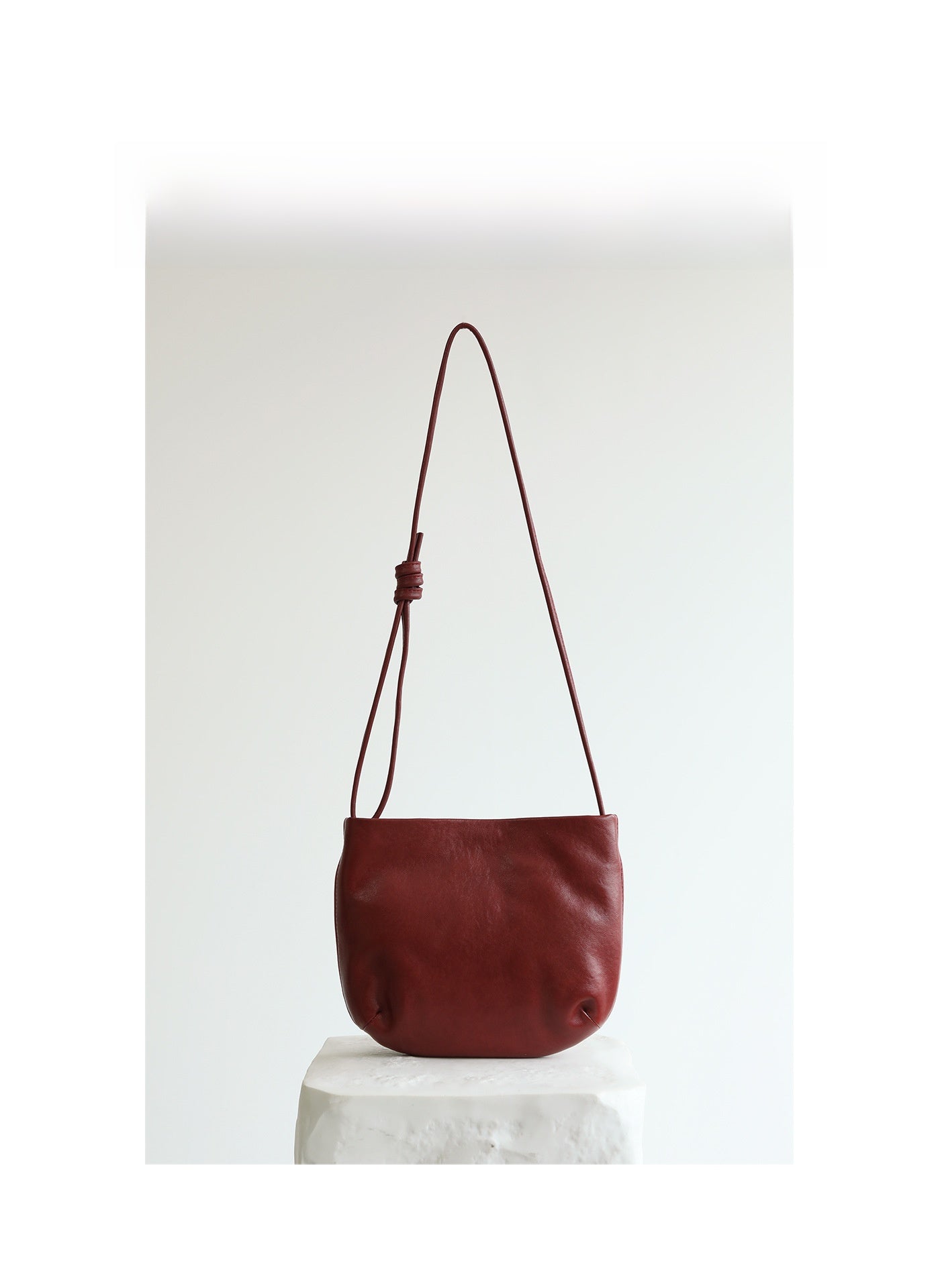 Adjustable Leather Crossbody Saddle Bag