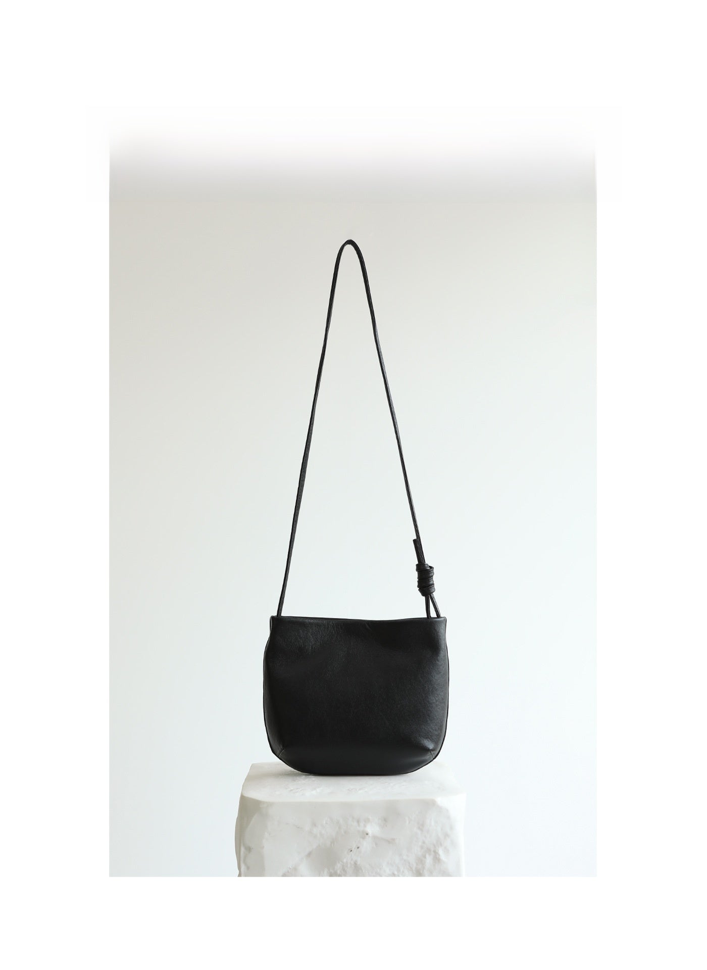 Adjustable Leather Crossbody Saddle Bag