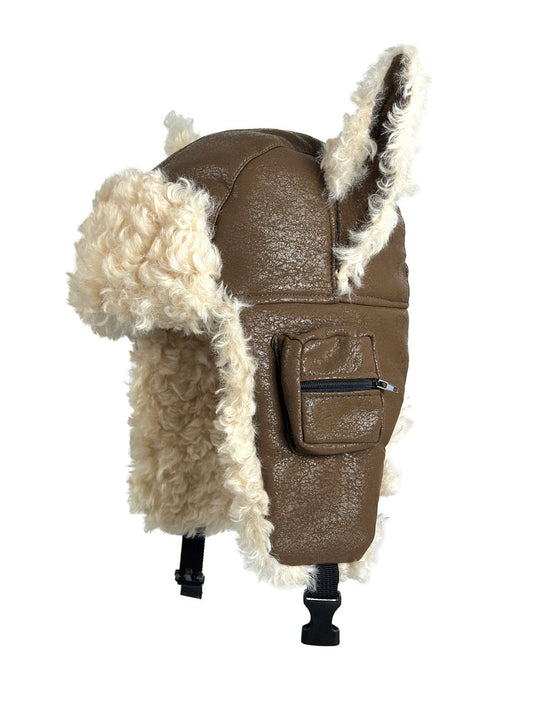 Adjustable Leather Ear Flap Winter Hat