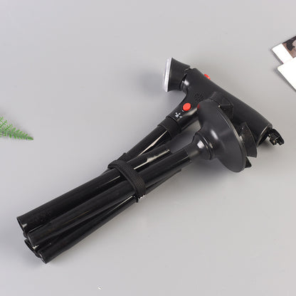 Adjustable LED Alarm Walking Stick with Anti-Slip Base