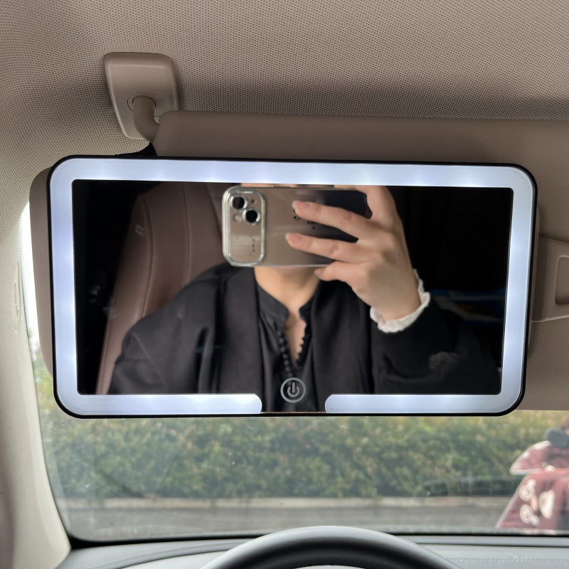 Adjustable LED Car Vanity Mirror with Sun Visor Clip